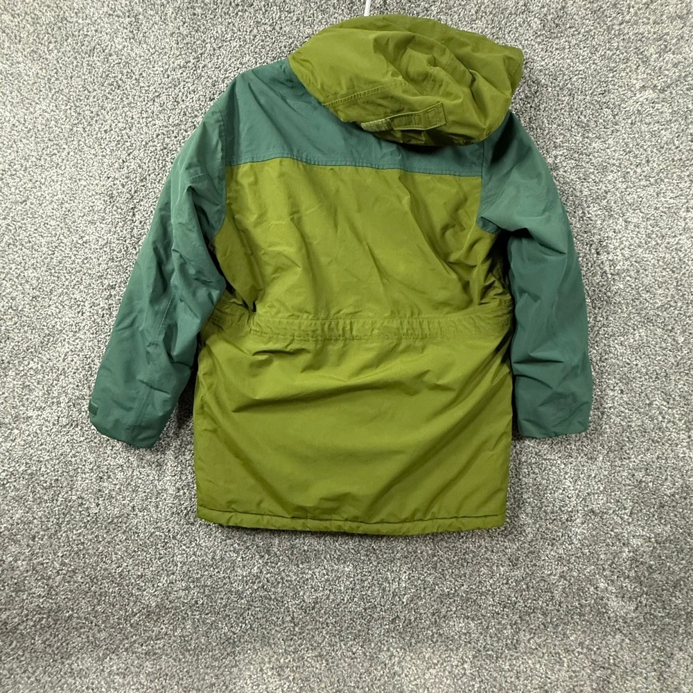 Lands End Squall Parka Jacket Green Hooded Insulated L 14-16 - Picture 3 of 16